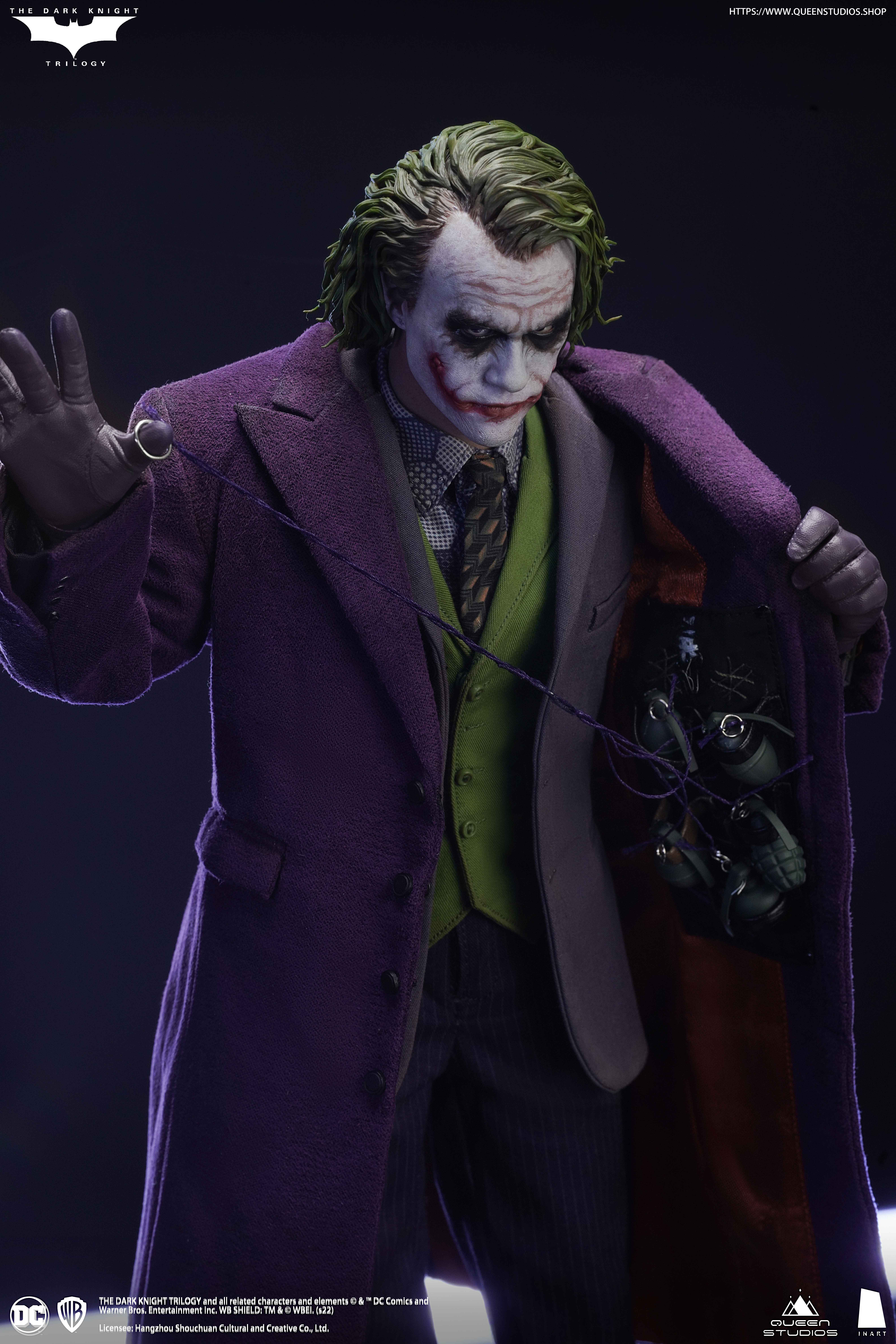 Queen Studios INART original 1/6 Joker Heath Ledger Advanced Deluxe Collection Action Figures Statue from