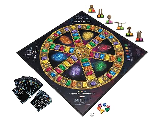 TRIVIAL PURSUIT: Marvel Cinematic Universe Ultimate Edition | Collectible Trivia Board Game Featuring 6 Infinity Stone Location Movers and 1800 Questions from MCU Phases 1-3
