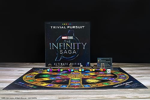 TRIVIAL PURSUIT: Marvel Cinematic Universe Ultimate Edition | Collectible Trivia Board Game Featuring 6 Infinity Stone Location Movers and 1800 Questions from MCU Phases 1-3