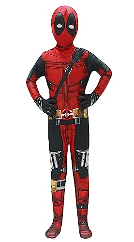 Koveinc Unisex Superhero Bodysuit Halloween Cosplay Costumes Kids 3D Style L