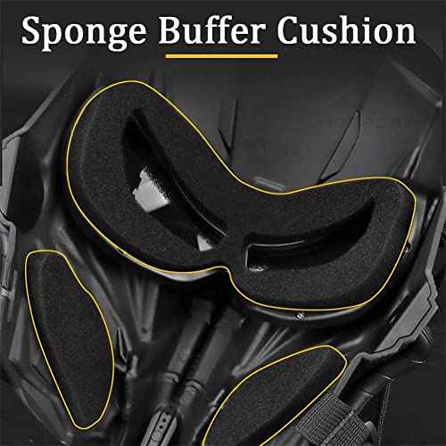 Airsoft Skull Mask Balaclava, Full Face Protective Paintball GearWith GogglesAdjustable HalloweenCosplay Skull Mask 21*12*23cm
