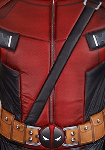 MARVEL Deluxe Adult Deadpool Costume, Superhero Halloween Costume for Men - Officially Licensed X-Large