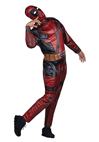 MARVEL Deluxe Adult Deadpool Costume, Superhero Halloween Costume for Men - Officially Licensed X-Large