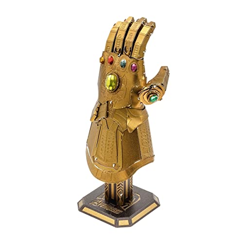 Metal Earth Fascinations Marvel Avengers Infinity Gauntlet 3D Metal Model Kit Bundle with Tweezers