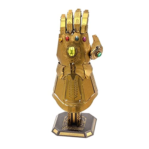 Metal Earth Fascinations Marvel Avengers Infinity Gauntlet 3D Metal Model Kit Bundle with Tweezers