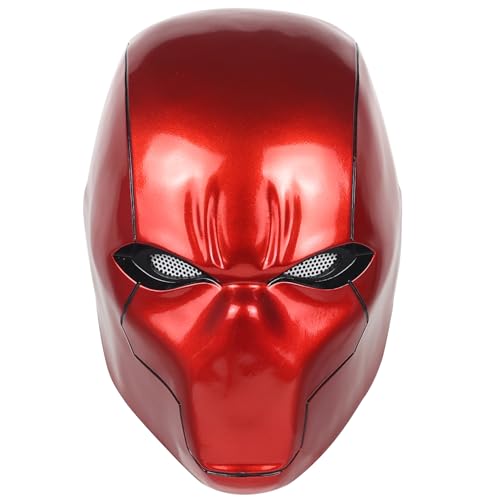 Tiangong Red Hood Helmet Metallic Effect Red Hood Mask Deluxe Cosplay Prop for Fans Collector's Edition (A)