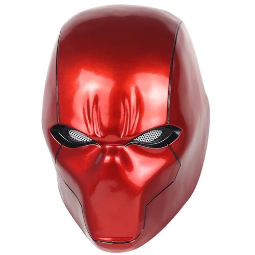 Tiangong Red Hood Helmet Metallic Effect Red Hood Mask Deluxe Cosplay Prop for Fans Collector's Edition (A)