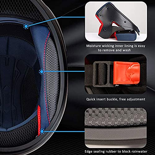 SYCARPET DOT/ECE Approved Batman Helmet, Electric Motorcycle Men and Women Cool Racing Motocross Full Face Helmet