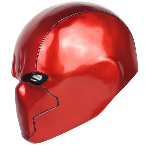 Tiangong Red Hood Helmet Metallic Effect Red Hood Mask Deluxe Cosplay Prop for Fans Collector's Edition (A)
