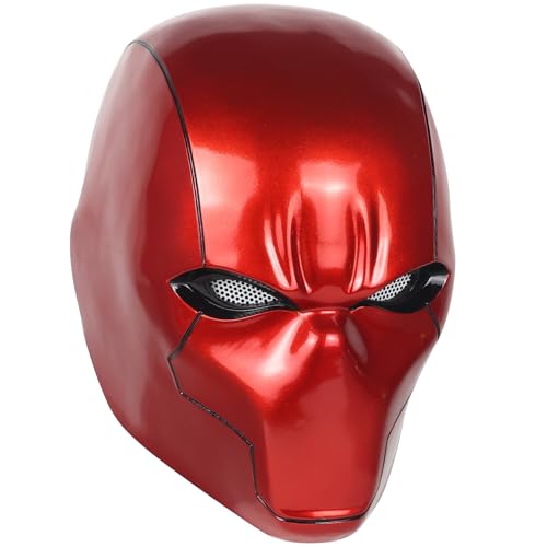 Tiangong Red Hood Helmet Metallic Effect Red Hood Mask Deluxe Cosplay Prop for Fans Collector's Edition (A)