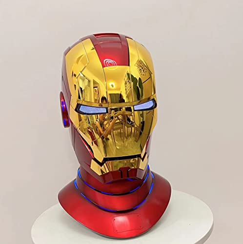AUGMAXI Iron-man Helmet Wearable Mark 5 Mask Voice Control Open/Close Helmet with Sounds & LED Eyes Collectibles Statue Model Birthday Christmas Gift (MK85)