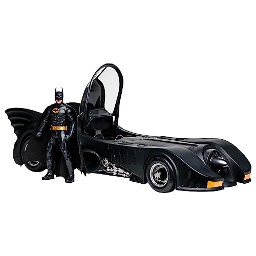 McFarlane Toys - DC Multiverse Batman & Batmobile Gold Label 2pk (1989), Gold Label, Amazon Exclusive, Multicolor