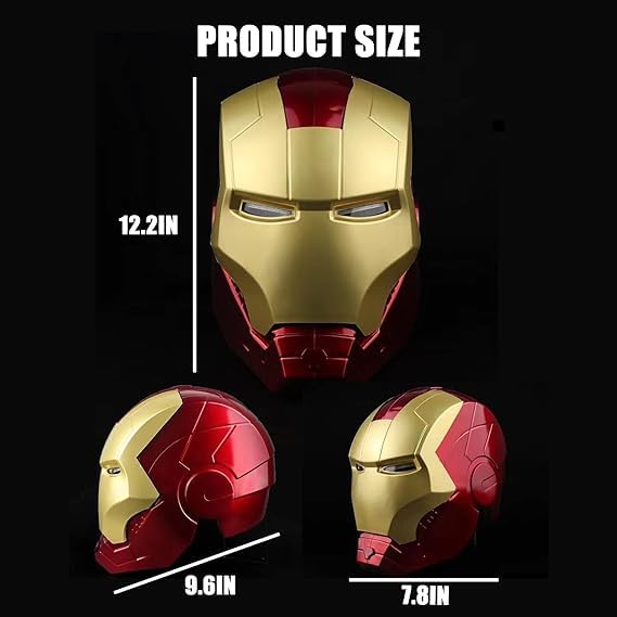 AULOOS Superhero cosplay MK7 helmet 1:1 openable, eye LED light up mask