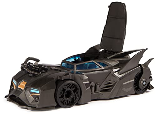 DC Comics, Crusader Batmobile Playset with Exclusive 4-inch Batman Figure, 3 Super-Villain Paper Figures, Kids Toys for Boys and Girls Ages 4+