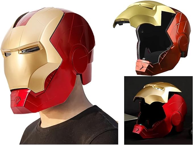 AULOOS Superhero cosplay MK7 helmet 1:1 openable, eye LED light up mask