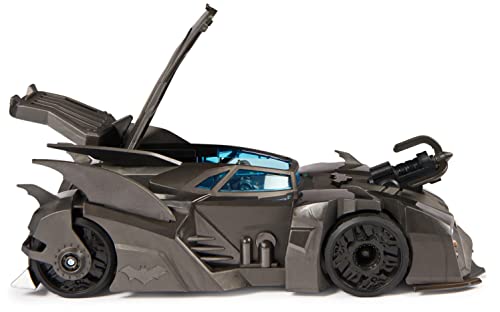 DC Comics, Crusader Batmobile Playset with Exclusive 4-inch Batman Figure, 3 Super-Villain Paper Figures, Kids Toys for Boys and Girls Ages 4+