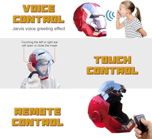 Autoking Iron-Man Helmet Wearable Mark 5 Mask Voice Control Helmet Birthday (Silvery)
