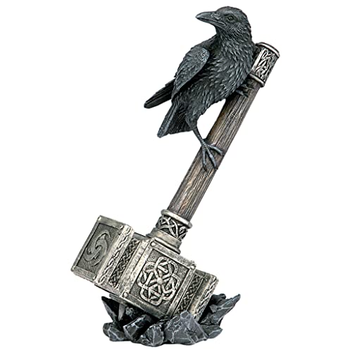 Design Toscano Raven Guardian of Thor's Thunder Hammer Statue