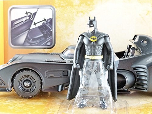 Jada Toys Batman1989 Batmobile With 2.75" Batman Metals Diecast Vehicle With Figure, Black
