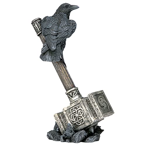 Design Toscano Raven Guardian of Thor's Thunder Hammer Statue