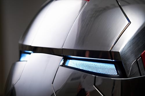 Autoking Iron-Man Helmet Wearable Mark 5 Mask Voice Control Helmet Birthday (Silvery)