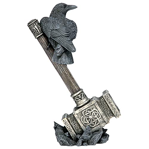 Design Toscano Raven Guardian of Thor's Thunder Hammer Statue