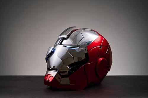 Autoking Iron-Man Helmet Wearable Mark 5 Mask Voice Control Helmet Birthday (Silvery)