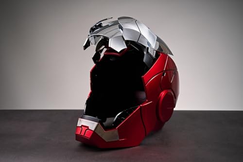 Autoking Iron-Man Helmet Wearable Mark 5 Mask Voice Control Helmet Birthday (Silvery)