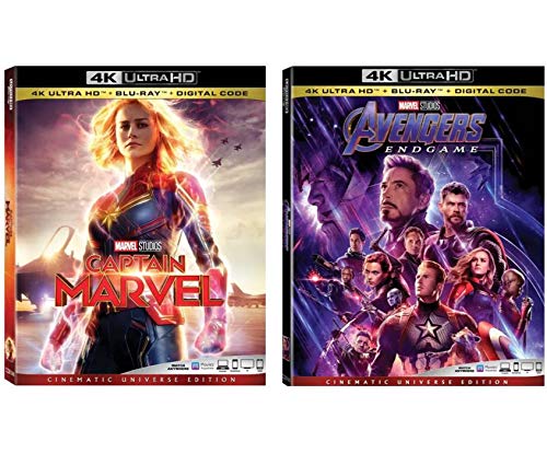 Captain Marvel / Avenger Endgame 2-Pack 4K Ultra HD + Blu-ray Collection (Marvel Studios Cinematic Universe Collection Double Feature)