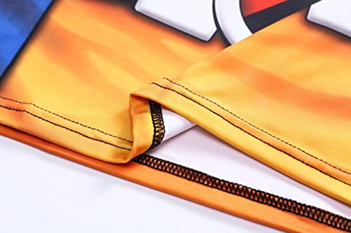 Red Plume Men's Superhero Shirt Sports Fitness T-Shirt Party/Cosplay Short Sleeve (XXL) Multicoloured