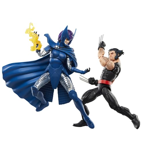 Marvel Legends Series Wolverine and Psylocke, 50th Anniversary Comics Collectible 6-Inch Action Figure 2-Pack