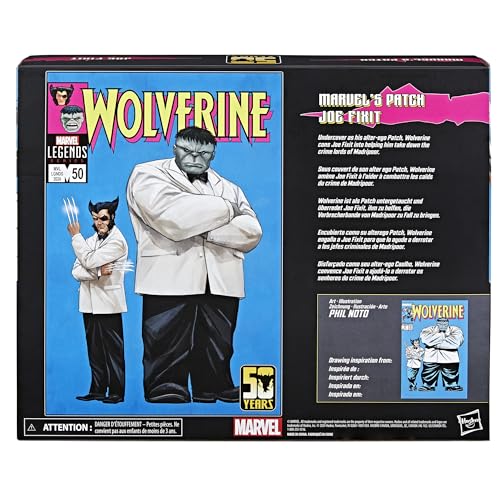 Marvel Legends Series Patch and Joe Fixit, Wolverine 50th Anniversary Comics Collectible 6-Inch Scale Action Figure 2-Pack
