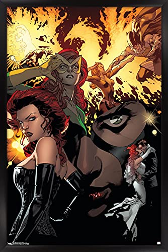 Trends International Marvel Comics-The X-Men: Dark Phoenix-Collage Wall Poster, 22.375" x 34", Black Framed Version