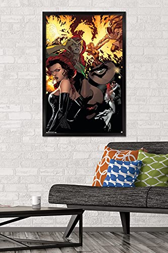 Trends International Marvel Comics-The X-Men: Dark Phoenix-Collage Wall Poster, 22.375" x 34", Black Framed Version