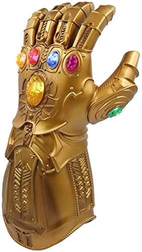 NefsAm Infinity Gauntlet for Kids Led Light Up PVC SuperHero Infinity Gauntlet Glove Toys Gift Cosplay Prop Costume