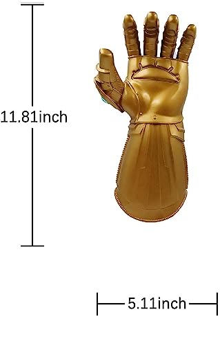 NefsAm Infinity Gauntlet for Kids Led Light Up PVC SuperHero Infinity Gauntlet Glove Toys Gift Cosplay Prop Costume