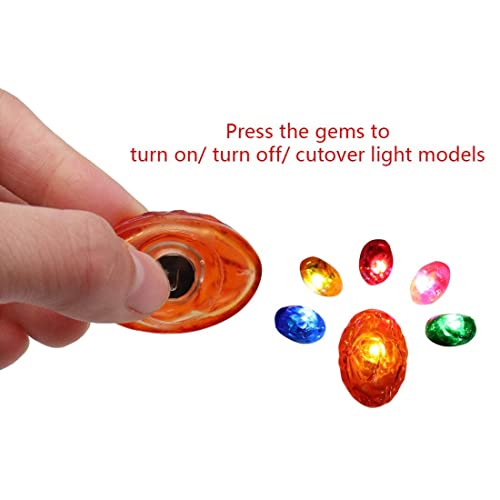 Infinity War Thanos Infinity Gauntlet with Electronic Detachable Glowing Infinity Stones Cosplay Halloween Prop PVC Gloves for Adult