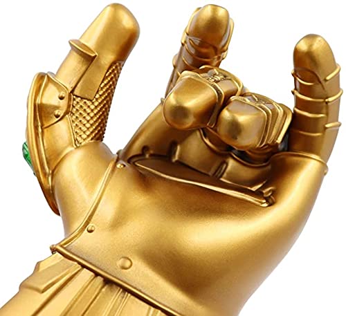 NefsAm Infinity Gauntlet for Kids Led Light Up PVC SuperHero Infinity Gauntlet Glove Toys Gift Cosplay Prop Costume