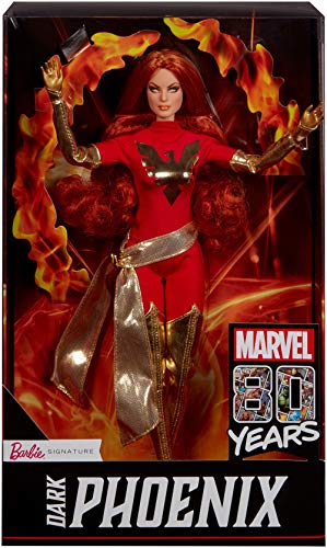 Barbie Collector Marvel Dark Phoenix Barbie Doll, 11.5-inch, Red Hair