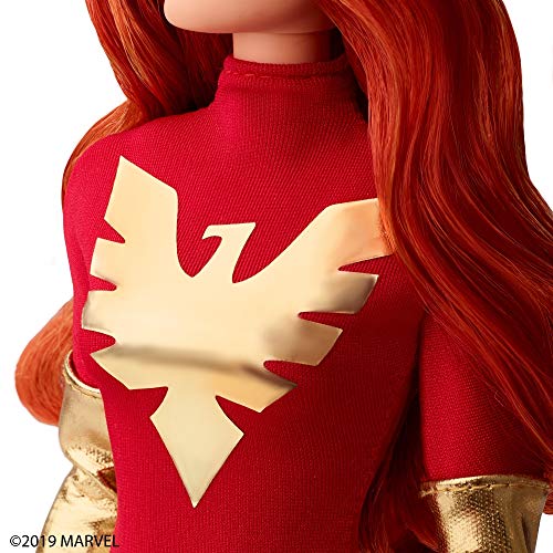 Barbie Collector Marvel Dark Phoenix Barbie Doll, 11.5-inch, Red Hair