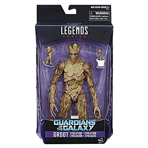 Guardians of the Galaxy Marvel Legends Groot Evolution Action Figures Set - Exclusive