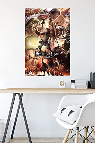 Trends International Attack on Titan: Season 3 - Key Art Wall Poster, 22.37" x 34.00", Unframed Version