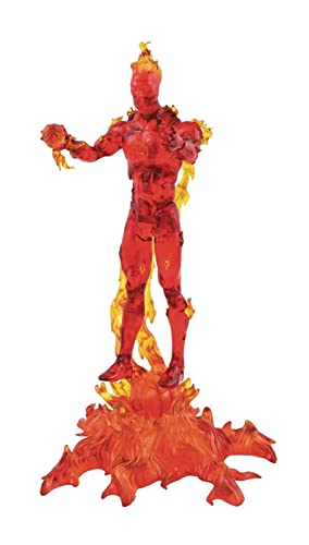 Diamond Select Toys Human Torch 7-Inch Action Figure with Side-Panel Artwork and 16 Points of Articulation
