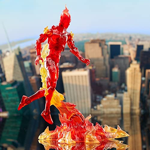 Diamond Select Toys Human Torch 7-Inch Action Figure with Side-Panel Artwork and 16 Points of Articulation