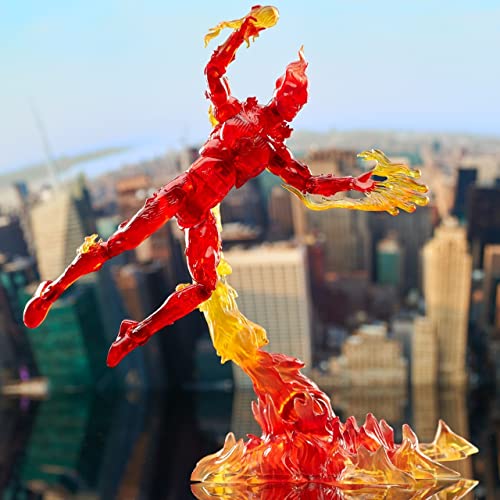 Diamond Select Toys Human Torch 7-Inch Action Figure with Side-Panel Artwork and 16 Points of Articulation