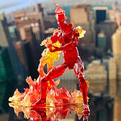 Diamond Select Toys Human Torch 7-Inch Action Figure with Side-Panel Artwork and 16 Points of Articulation