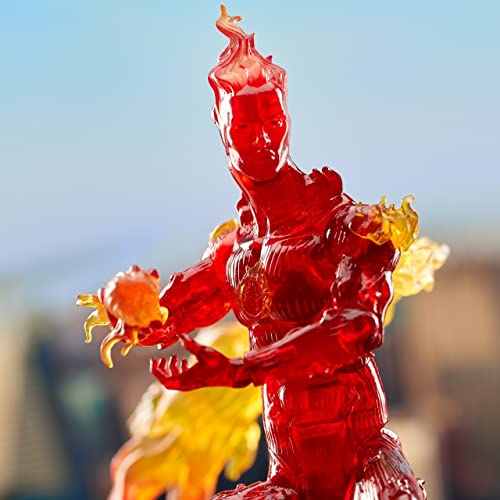 Diamond Select Toys Human Torch 7-Inch Action Figure with Side-Panel Artwork and 16 Points of Articulation