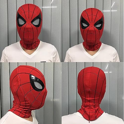 ​Halloween Spider Mask Red, Ring-shaped Remote Control Eye Size Adjustment