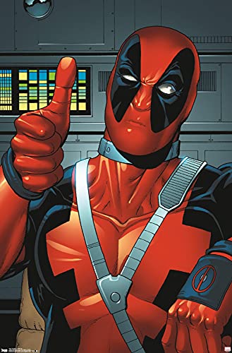 Trends International Marvel Comics Deadpool Thumbs Up Wall Poster 22.375" x 34"