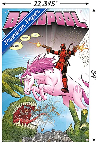 Trends International Marvel Comics - Deadpool - Unicorn Wall Poster, 22.37" x 34.00", Premium Unframed Version